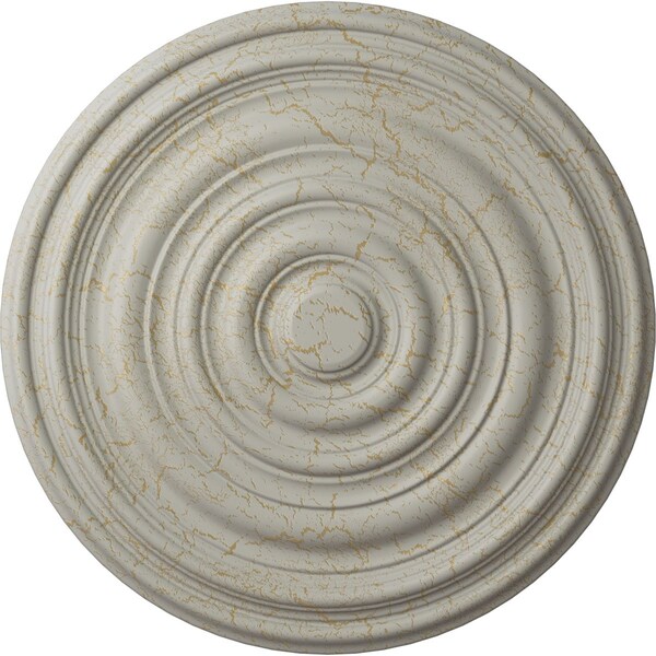 Ekena Millwork Carton Ceiling Medallion (For Canopies up to 2 5/8"), 12 5/8"OD x 1"P, Pot of Cream Crackle CM13CAPCC - main